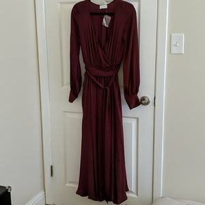 Burgundy long dress